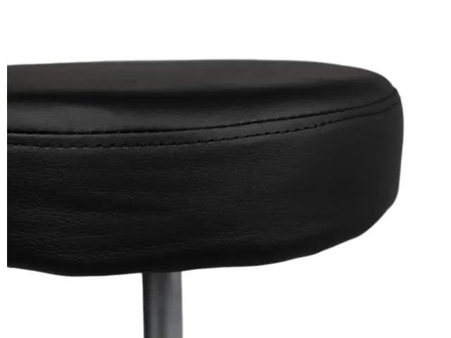 Tabouret kruk zwart standaard gasveer harde wielen