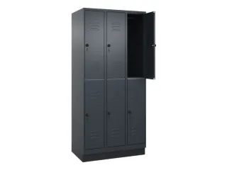 dubbeldekse locker,HxBxD 1950x900x500mm,3x2vak.,vak B 300mm - 2