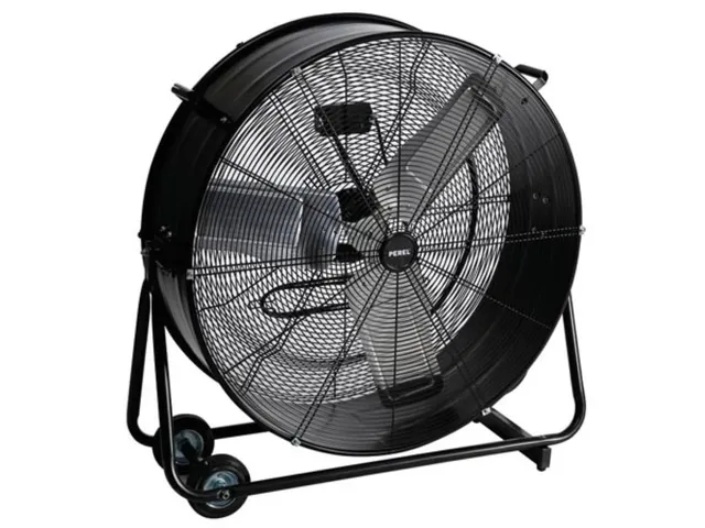 Vloerventilator Drum Metaal Ø 75cm Zwart