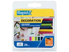 Lijmpatroon Rapid 7mm 5 kleuren assorti 36 stuks