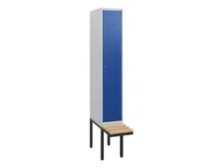 locker met bank,HxBxD 1950x300x815mm,1vak,vak B 300mm,cil.-slot