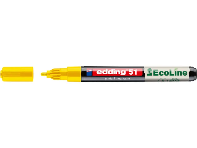 Paintmarker edding 51 EcoLine op waterbasis 1-2mm geel