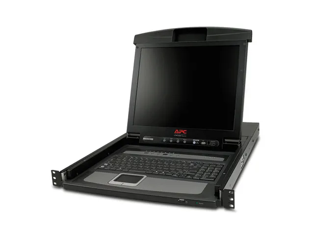 17 inch rack LCD-console met geïntegreerde 8-poorts analoge KVM-schak