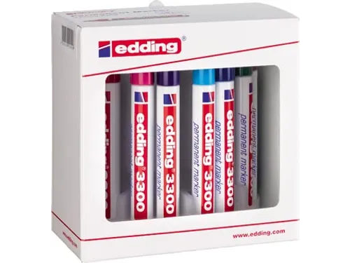 Permanent Marker E-3300 Doos Van 10 Stuks Assorti