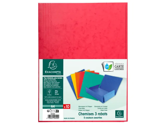 Stofklepmap Nature Future A4 400 g/m² assorti 3 kleppen