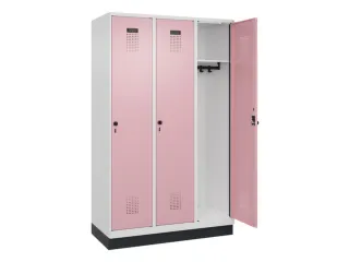 locker,HxBxD 1950x1200x500mm,3vak,vak B 400mm,draaigrendel,sokkel - 2