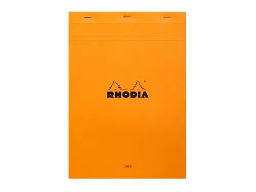 Schrijfblok Rhodia A4 lijn 80 vel 80gr oranje
