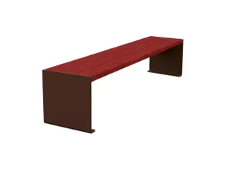 zitbank,B 1800mm,3latten,hout-zitting Mahonie,zitting H 450mm - 1