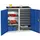 Materiaalkast 1000x1000x500mm 2legborden Uitschuifbaar 9laden Ral5010