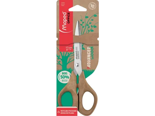 Schaar Maped Office Advanced Wood 17cm bruin