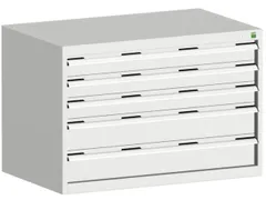 ladekast HxBxD 700x1050x750mm 5laden romp RAL7035 front RAL7035