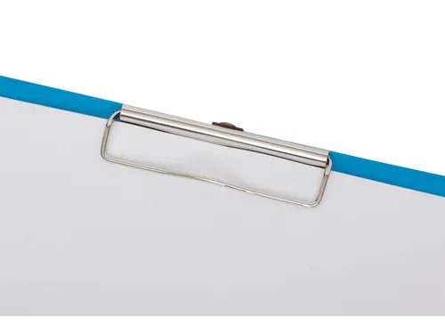 Klembordmap MAUL A4 staand met penlus PVC neon lichtblauw