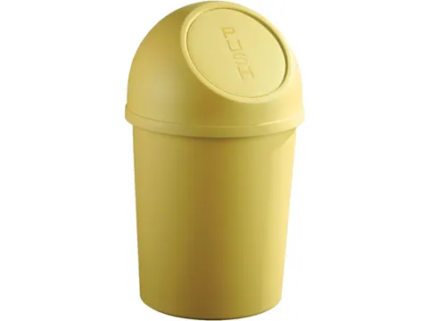 afvalbak,13l,HxØ 490x253mm,romp PP geel,deksel PP geel