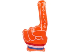 Oranje hand opblaasbaar