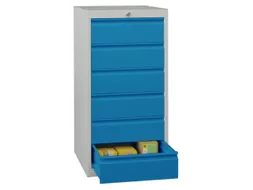 ladekast 1000x500x600mm 6laden cilinderslot RAL7035 front RAL5012
