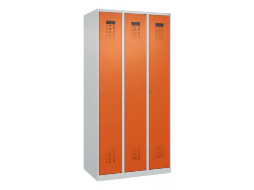locker,HxBxD 1850x900x500mm,3vak,vak B 300mm,cil.-slot,staand op vloer
