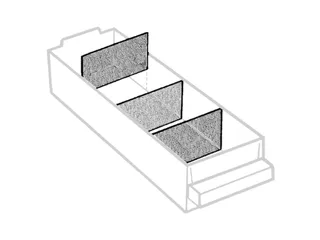 Diepteverdelers Voor Magazijnunit Hxb 50X80Mm - 3