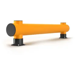 Aanrijdbeveiligingsbarrière Enkele Plank V. Binnen/Buiten 390x8000mm