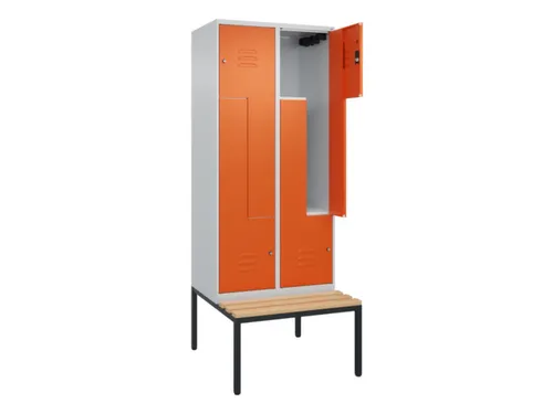 Z-garderobekast,HxBxD 2120x800x815mm,4vak,vak B 400mm,cil.-slot