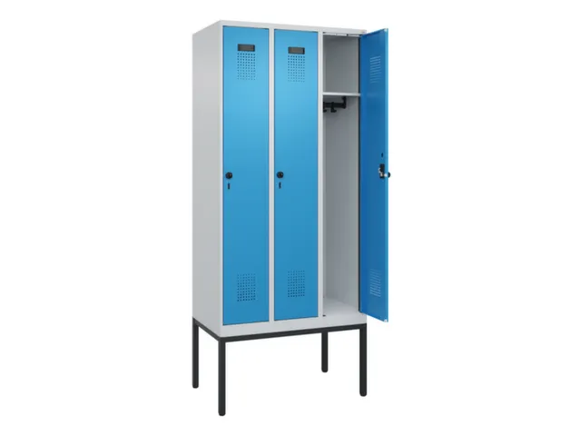 locker,HxBxD 2120x900x500mm,3vak,vak B 300mm,draaigrendel