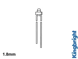 Standaard LED 1.8mm Groen Diffuus
