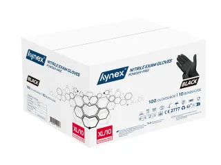 Handschoen Hynex Maat XL nitril 100stuks zwart - 3
