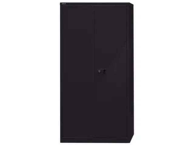 Garderobe-/-Ordnerkast Staalplaat 3 Puntsluiting Kledingstang Zwart