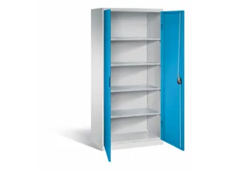 universele kast,HxBxD 1950x890x545mm,4xStalen bodem,cilinderslot - 1