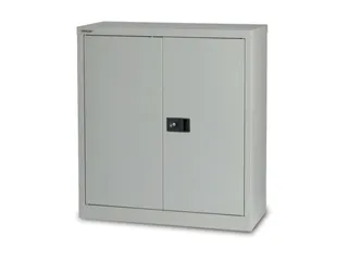kantoorkast openslaande deuren HxBxD 1000x914x400mm Stalen lichtgrijs - 2
