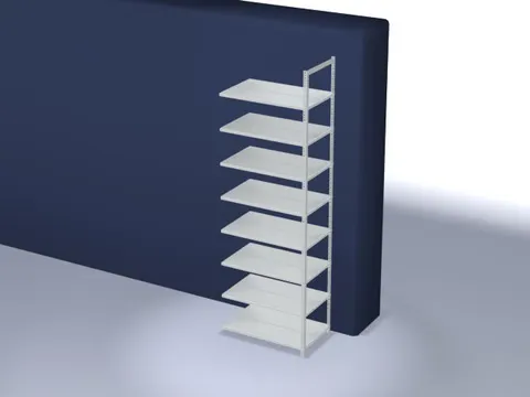 dossierstelling,aanbouwveld,HxBxD 2900x1000x600mm,vaklast 90kg