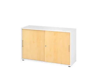 schuifdeurkast,HxBxD 748x1200x400mm,1xhouten vloer,2ordnerhoogte - 1