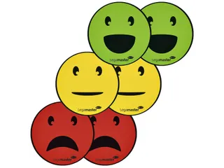 Magneet Legamaster emoticon 50mm assorti 6 stuks - 6