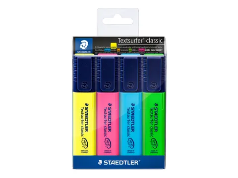 Markeerstift Staedtler 364 Textsurfer assorti 4 stuks