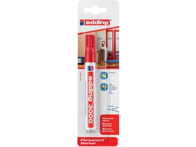 Permanent Marker 3000 Rood, Op Blister