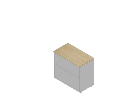 kantoorstelling HxBxD 730x800x450mm 2 OH houten vloer aluminium eiken