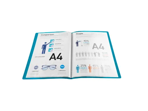 Showalbum Teksto A4 30 tassen geassortee
