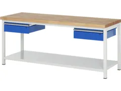 werkbank,HxBxD 840-1040x2000x700mm,beukblad,draagverm. 1250kg,4voeten