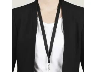 Lanyard Avery rPET zwart 440x15mm met karabijnhaak 10 stuks - 5