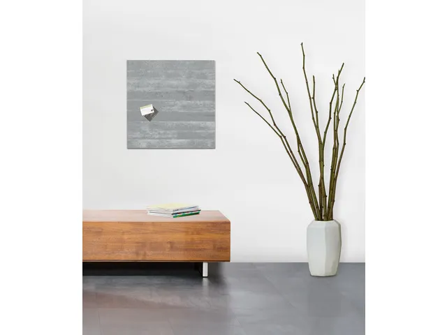 glasmagneetbord Sigel Artverum 48x48x1.5cm betondesign