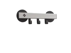 Pro-line Magnetische Wandkapstok 3 haken grijs zwart