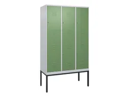 dubbeldekse locker,HxBxD 2120x1200x500mm,3x2vak.,vak B 400mm,cil.-slot