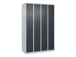 Z-garderobekast,HxBxD 1850x1200x500mm,vak B 150/300mm,cil.-slot - 1