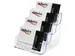 Deflecto Porte-cartes de visite 4 Compartiments Transparent