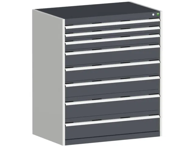 ladekast 1200x1050x750mm 8laden zware lasten RAL7035 front RAL7016