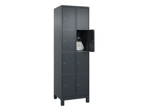 lockerkast,HxBxD 1950x600x500mm,2x4vakken,vak B 300mm,cil.-slot,voeten