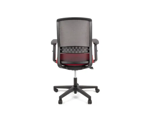 Bureaustoel EN1335 Linea Tekna 01 zwart/rood met 2D armleuning