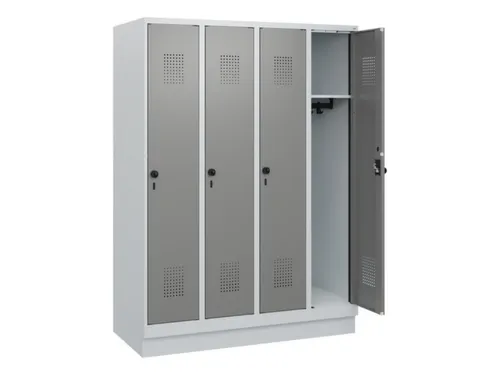 schoollocker,HxBxD 1630x1200x500mm,4vak,vak B 300mm,draaigrendel