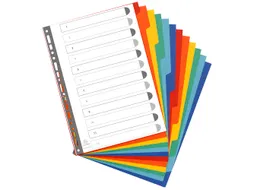 Tabblad glanskarton 400g 12-delig A4 Assorti
