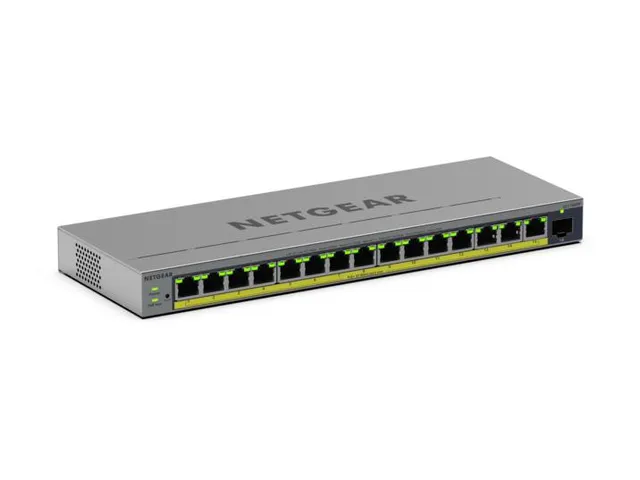 NETGEAR GS116EPP, Managed, L2/L3, Gigabit Ethernet (10/100/1000), Powe