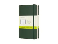 Notitieboek Moleskine pocket 90x140mm blanco hard cover myrtle green
